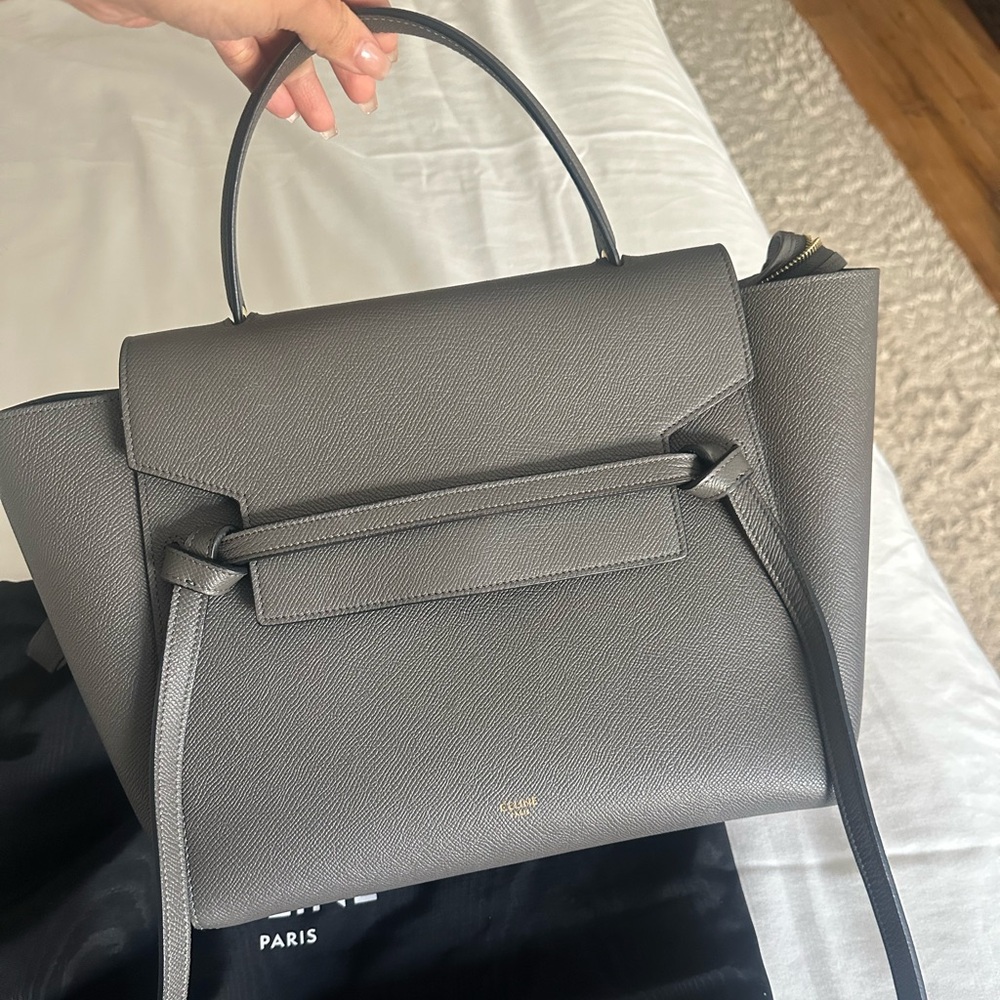 Celine Mini belt bag Gray Handbag